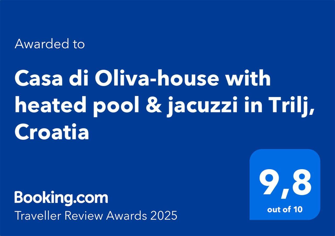 Casa Di Oliva-House With Heated Pool & Jacuzzi In Trilj, Croatia Villa Exterior foto